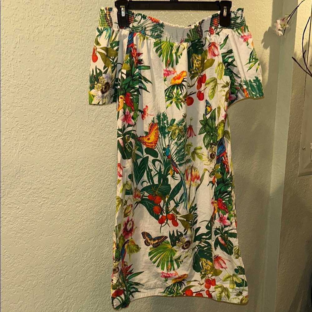 J. Crew Green Puff Sleeve Sundress